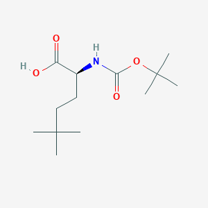 molecular formula C13H25NO4 B8233534 (2S)-5,5-dimethyl-2-[(2-methylpropan-2-yl)oxycarbonylamino]hexanoic acid 