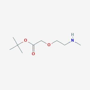 molecular formula C9H19NO3 B8233545 Tert-butyl 2-[2-(methylamino)ethoxy]acetate 
