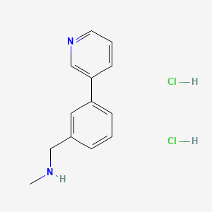 molecular formula C13H16Cl2N2 B8233581 N-methyl-1-(3-pyridin-3-ylphenyl)methanamine;dihydrochloride 