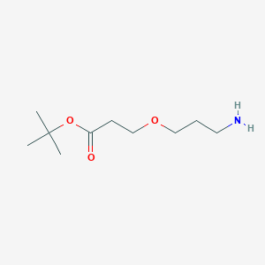 molecular formula C10H21NO3 B8233594 tert-Butyl 3-(3-aminopropoxy)propanoate 