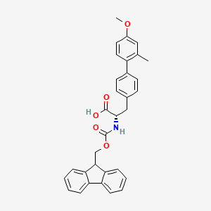 molecular formula C32H29NO5 B8233625 (2S)-2-(9H-fluoren-9-ylmethoxycarbonylamino)-3-[4-(4-methoxy-2-methylphenyl)phenyl]propanoic acid 