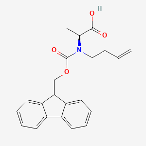 molecular formula C22H23NO4 B8233639 N-(9H-Fluorene-9-ylmethoxycarbonyl)-N-(3-butenyl)-L-alanine 