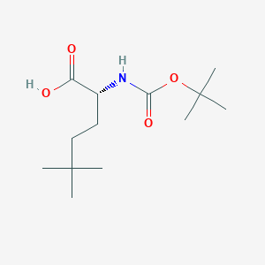 molecular formula C13H25NO4 B8233653 (2R)-5,5-dimethyl-2-[(2-methylpropan-2-yl)oxycarbonylamino]hexanoic acid 