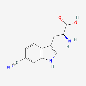 molecular formula C12H11N3O2 B8233657 6-Cyanotryptophan 
