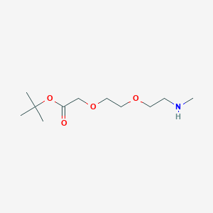 molecular formula C11H23NO4 B8233666 Tert-butyl 2-[2-[2-(methylamino)ethoxy]ethoxy]acetate 