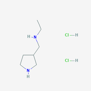 molecular formula C7H18Cl2N2 B8233674 N-(pyrrolidin-3-ylmethyl)ethanamine;dihydrochloride 