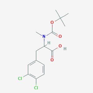 molecular formula C15H19Cl2NO4 B8233700 2-(tert-Butoxycarbonyl-methyl-amino)-3-(3,4-dichloro-phenyl)-propionic acid 