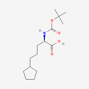 (2R)-5-cyclopentyl-2-[(2-methylpropan-2-yl)oxycarbonylamino]pentanoic acid