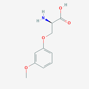 molecular formula C10H13NO4 B8233803 (2R)-2-amino-3-(3-methoxyphenoxy)propanoic acid 
