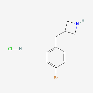 molecular formula C10H13BrClN B8233819 3-[(4-Bromophenyl)methyl]azetidine HCl 