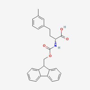 molecular formula C26H25NO4 B8233843 (2R)-2-(9H-fluoren-9-ylmethoxycarbonylamino)-4-(3-methylphenyl)butanoic acid 