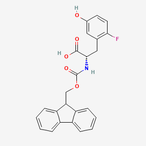 molecular formula C24H20FNO5 B8233857 (S)-2-((((9H-Fluoren-9-yl)methoxy)carbonyl)amino)-3-(2-fluoro-5-hydroxyphenyl)propanoic acid 