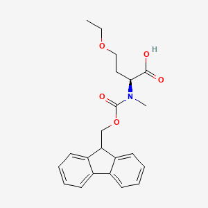 molecular formula C22H25NO5 B8233890 (S)-2-((((9H-Fluoren-9-yl)methoxy)carbonyl)(methyl)amino)-4-ethoxybutanoic acid 