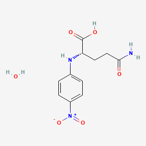 molecular formula C11H15N3O6 B8233925 (2S)-5-amino-2-(4-nitroanilino)-5-oxopentanoic acid;hydrate 
