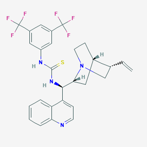 molecular formula C28H26F6N4S B8233948 1-[3,5-bis(trifluoromethyl)phenyl]-3-[(R)-[(2R,4S,5S)-5-ethenyl-1-azabicyclo[2.2.2]octan-2-yl]-quinolin-4-ylmethyl]thiourea 