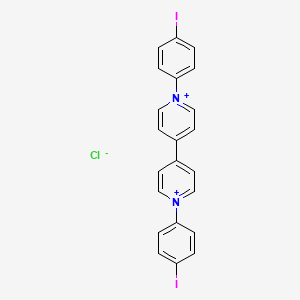 molecular formula C22H16ClI2N2+ B8234063 4,4'-Bipyridinium, 1,1'-bis(4-iodophenyl)-, chloride (1:2) 