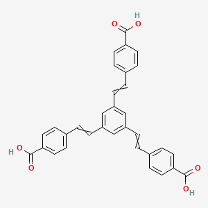 molecular formula C33H24O6 B8234111 4,4,4-(苯-1,3,5-三基三(乙烯-2,1-二基))三苯甲酸 
