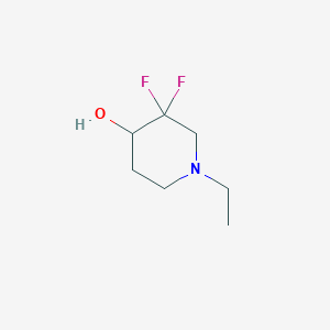 molecular formula C7H13F2NO B8234131 1-Ethyl-3,3-difluoropiperidin-4-ol 