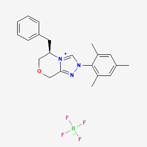 (R)-5-Benzyl-2-mesityl-2,5,6,8-tetrahydro-[1,2,4]triazolo[3,4-c][1,4]oxazin-4-ium tetrafluoroborate