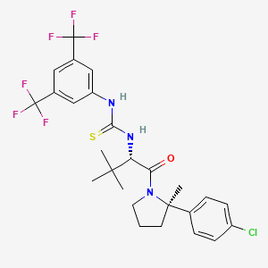 1-(3,5-Bis(trifluoromethyl)phenyl)-3-((S)-1-((R)-2-(4-chlorophenyl)-2-methylpyrrolidin-1-yl)-3,3-dimethyl-1-oxobutan-2-yl)thiourea