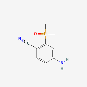 molecular formula C9H11N2OP B8234165 4-Amino-2-(dimethylphosphoryl)benzonitrile 
