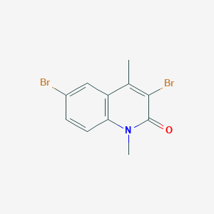 molecular formula C11H9Br2NO B8234177 3,6-Dibromo-1,4-dimethylquinolin-2(1H)-one 