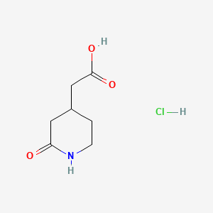 2-(2-Oxopiperidin-4-yl)acetic acid hydrochloride
