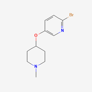 molecular formula C11H15BrN2O B8234199 2-Bromo-5-[(1-methyl-4-piperidyl)oxy]pyridine 