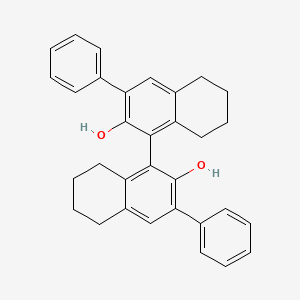molecular formula C32H30O2 B8234260 (S)-5,5',6,6',7,7',8,8'-Octahydro-3,3'-diphenyl-[1,1'-binaphthalene]-2,2'-diol 