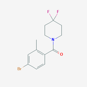 molecular formula C13H14BrF2NO B8234297 (4-Bromo-2-methylphenyl)(4,4-difluoropiperidin-1-yl)methanone 