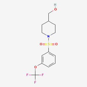 (1-((3-(Trifluoromethoxy)phenyl)sulfonyl)piperidin-4-yl)methanol