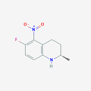 molecular formula C10H11FN2O2 B8234334 (2S)-6-fluoro-2-methyl-5-nitro-1,2,3,4-tetrahydroquinoline 