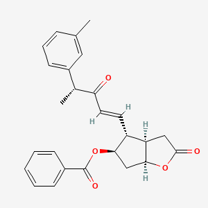 (3aR,4R,5R,6aS)-2-Oxo-4-((R,E)-3-oxo-4-(m-tolyl)pent-1-en-1-yl)hexahydro-2H-cyclopenta[b]furan-5-yl benzoate