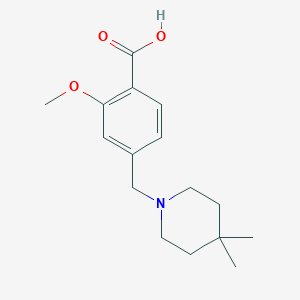 molecular formula C16H23NO3 B8234349 4-((4,4-Dimethylpiperidin-1-yl)methyl)-2-methoxybenzoic acid 