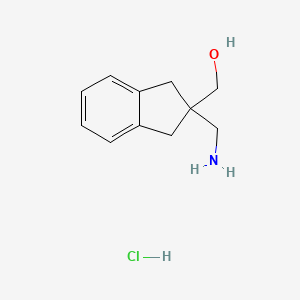 [2-(aminomethyl)-2,3-dihydro-1H-inden-2-yl]methanol hydrochloride