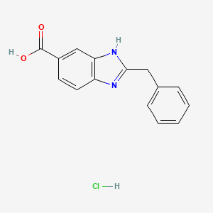 molecular formula C15H13ClN2O2 B8234442 2-Benzyl-1H-benzoimidazole-5-carboxylic acid hydrochloride 