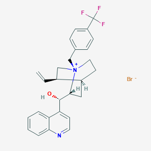 molecular formula C27H28BrF3N2O B8234462 (1S,2R,4S,5R)-2-((S)-Hydroxy(quinolin-4-yl)methyl)-1-(4-(trifluoromethyl)benzyl)-5-vinylquinuclidin-1-ium bromide 