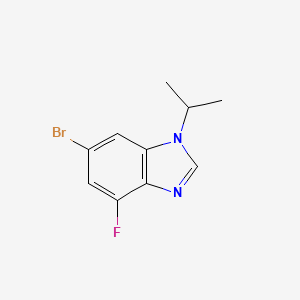 molecular formula C10H10BrFN2 B8234467 6-Bromo-4-fluoro-1-isopropyl-1H-benzo[d]imidazole 