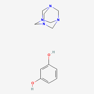 molecular formula C12H18N4O2 B8234508 Benzene-1,3-diol;1,3,5,7-tetrazatricyclo[3.3.1.13,7]decane CAS No. 13423-47-7