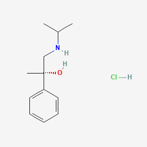 molecular formula C12H20ClNO B8234515 (2S)-2-phenyl-1-(propan-2-ylamino)propan-2-ol;hydrochloride 