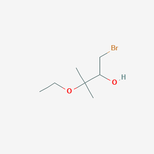 molecular formula C7H15BrO2 B8234527 1-Bromo-3-ethoxy-3-methylbutan-2-ol 