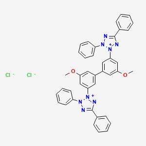 molecular formula C40H32Cl2N8O2 B8234533 2-[3-[3-(3,5-Diphenyltetrazol-2-ium-2-yl)-5-methoxyphenyl]-5-methoxyphenyl]-3,5-diphenyltetrazol-2-ium;dichloride 