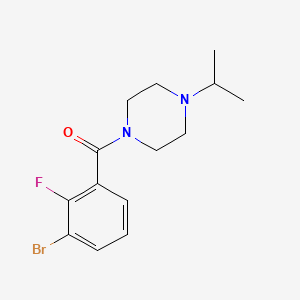 molecular formula C14H18BrFN2O B8234582 (3-Bromo-2-fluorophenyl)(4-isopropylpiperazin-1-yl)methanone 