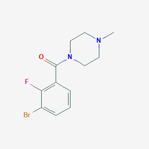 molecular formula C12H14BrFN2O B8234595 (3-Bromo-2-fluorophenyl)(4-methylpiperazin-1-yl)methanone 