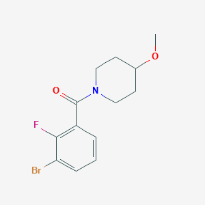 molecular formula C13H15BrFNO2 B8234603 (3-Bromo-2-fluorophenyl)(4-methoxypiperidin-1-yl)methanone 