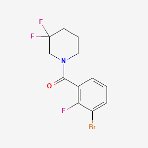 molecular formula C12H11BrF3NO B8234611 (3-Bromo-2-fluorophenyl)(3,3-difluoropiperidin-1-yl)methanone 