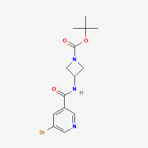 molecular formula C14H18BrN3O3 B8234614 tert-Butyl 3-(5-bromonicotinamido)azetidine-1-carboxylate 