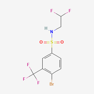 molecular formula C9H7BrF5NO2S B8234628 4-Bromo-N-(2,2-difluoroethyl)-3-(trifluoromethyl)benzenesulfonamide 