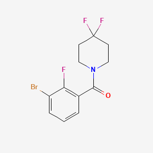 molecular formula C12H11BrF3NO B8234629 (3-Bromo-2-fluorophenyl)(4,4-difluoropiperidin-1-yl)methanone 