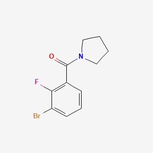 molecular formula C11H11BrFNO B8234635 (3-Bromo-2-fluorophenyl)(pyrrolidin-1-yl)methanone 